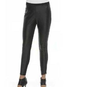 Metaphor Leather Pants Jr L Black Ponte Stretch Elastic Waist Teen Girls